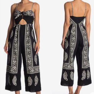 Free People "Feel the Sun' Jumpsuit BLK/WHTE 10